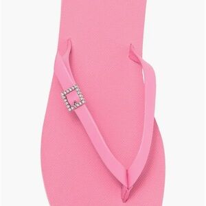Stuart Weitzman Pink Sandals with Rhinestone Buckle. NWOT